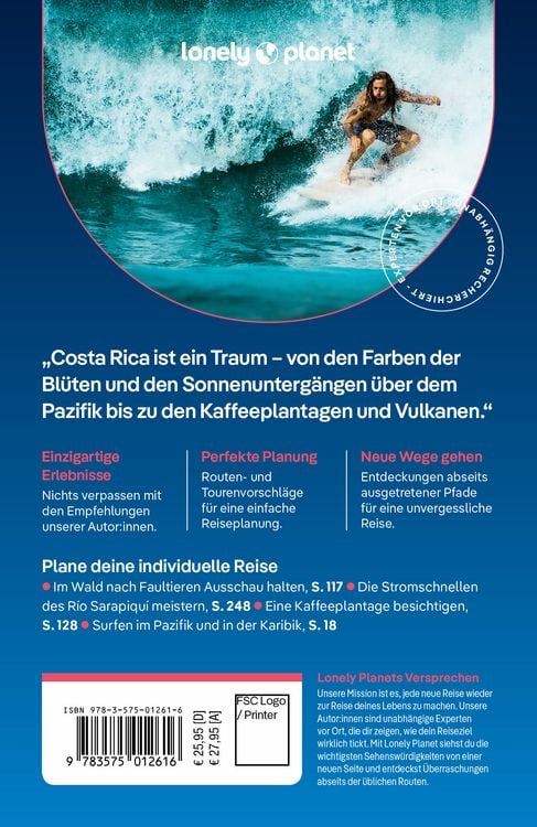 Produktbild: LONELY PLANET Reisef&uuml;hrer Costa Rica