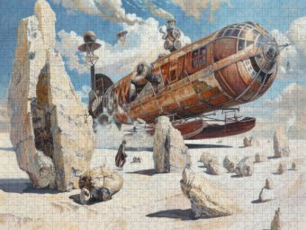 Produktbild: CALVENDO Puzzle Steampunk-Luftschiffe | 1000 Teile Lege-Gr&ouml;&szlig;e 64x48cm Foto-Puzzle f&uuml;r gl&uuml;ckliche Stunden