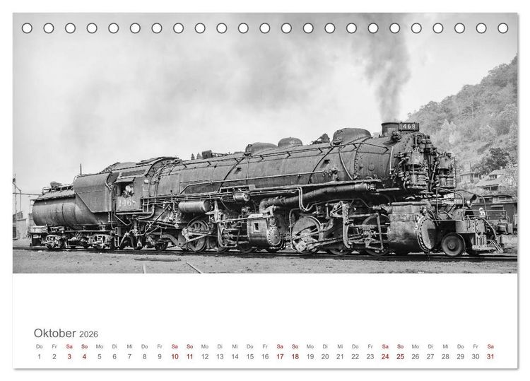 Produktbild: US-Dampflokomotiven (Tischkalender 2026 DIN A5 quer), CALVENDO Monatskalender
