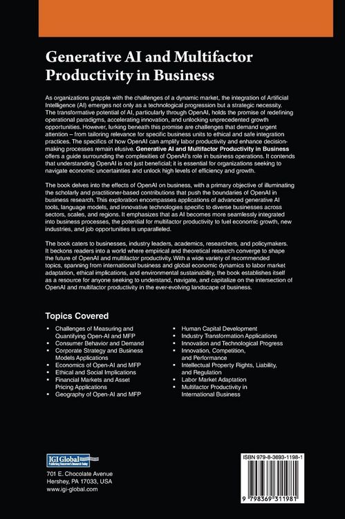 Produktbild: Generative AI and Multifactor Productivity in Business
