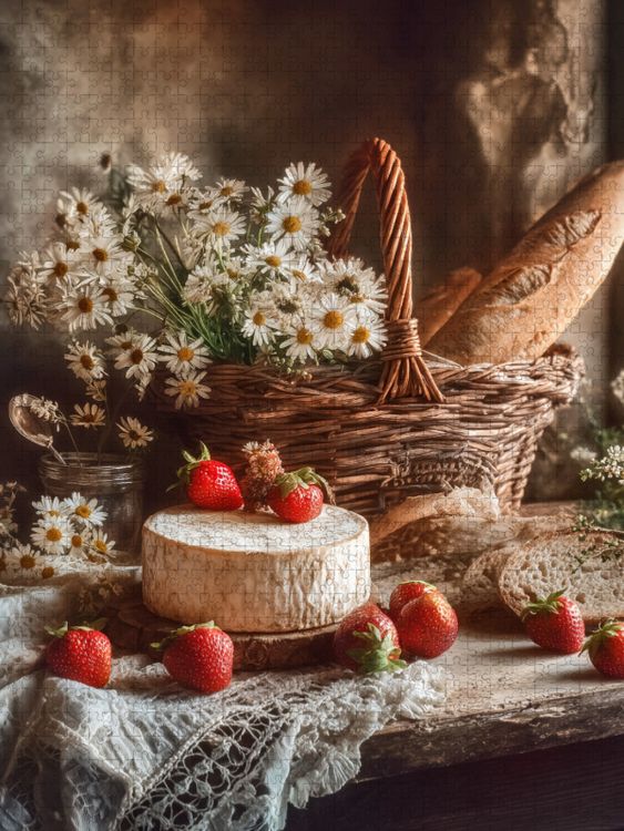 Produktbild: CALVENDO Puzzle Ein gedeckter Tisch ist ein stiller Moment des Gl&uuml;cks | 1000 Teile Lege-Gr&ouml;&szlig;e 64x48cm Foto-Puzzle f&uuml;r gl&uuml;ckliche Stunden