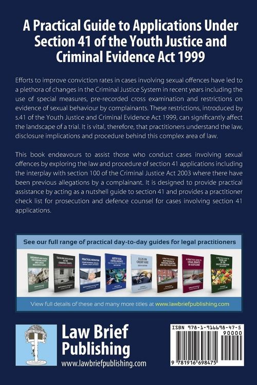 Produktbild: A Practical Guide to Applications Under Section 41 of the Youth Justice and Criminal Evidence Act 1999