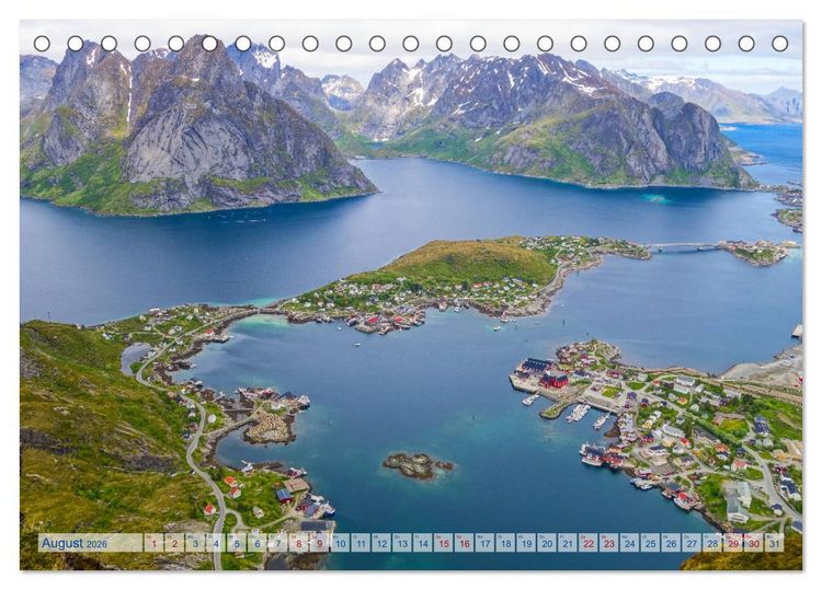 Produktbild: Die Lofoten - Eine Bilder-Reise (Tischkalender 2026 DIN A5 quer), CALVENDO Monatskalender