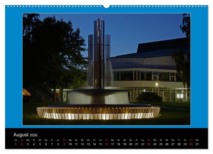 Produktbild: Schweinfurt bei Nacht verzaubernd und bunt (Wandkalender 2026 DIN A2 quer), CALVENDO Monatskalender