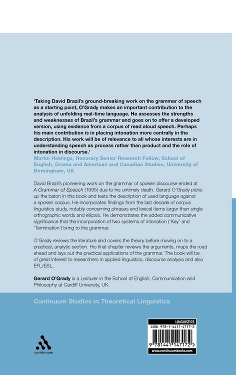 Produktbild: A Grammar of Spoken English Discourse