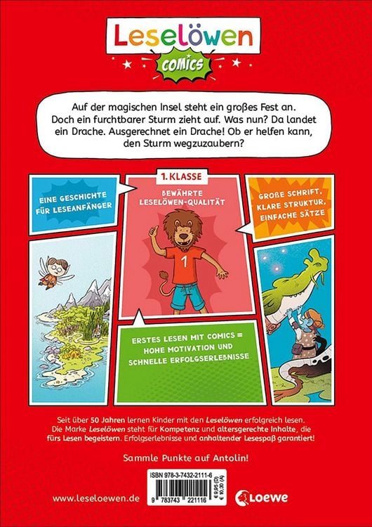 Produktbild: Lesel&ouml;wen Comics 1. Klasse - Drachen-Alarm auf der magischen Insel