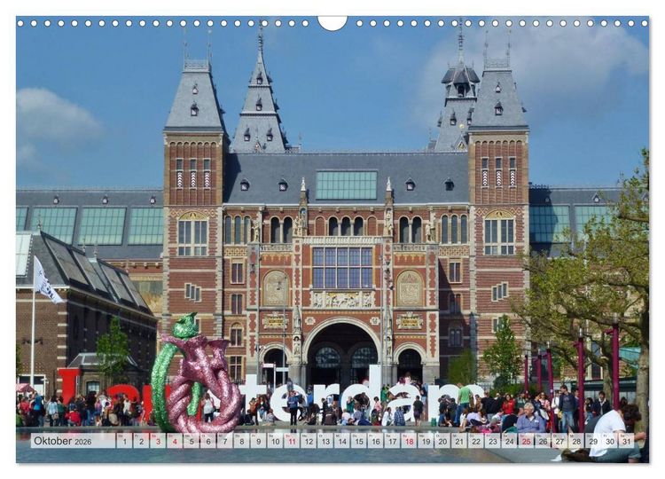 Produktbild: Amsterdam (Wandkalender 2026 DIN A3 quer), CALVENDO Monatskalender