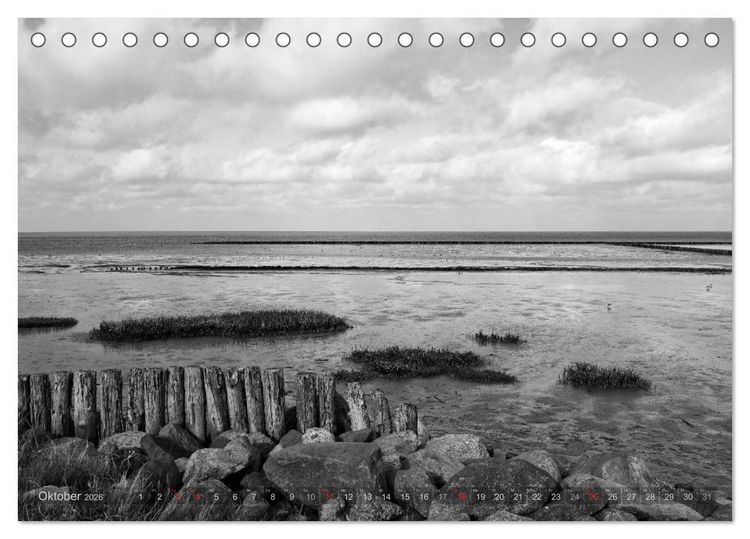 Produktbild: 54&deg;54'57"N 8&deg;19'51"E SYLT (Tischkalender 2026 DIN A5 quer), CALVENDO Monatskalender
