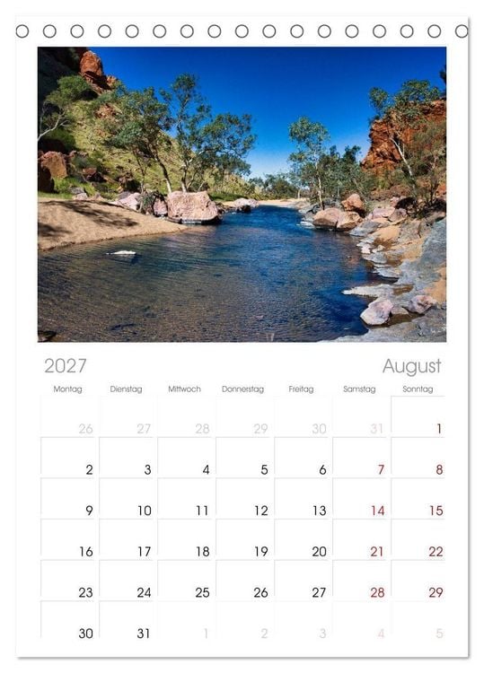 Produktbild: Tischplaner 2027 - Roadtrip durchs Outback - Australiens wilde Seele (A5 Tischkalender zum Aufstellen) CALVENDO