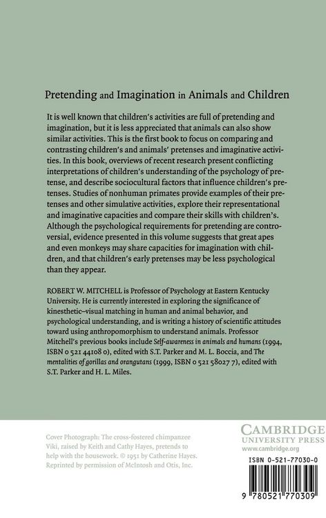 Produktbild: Pretending and Imagination in Animals and Children
