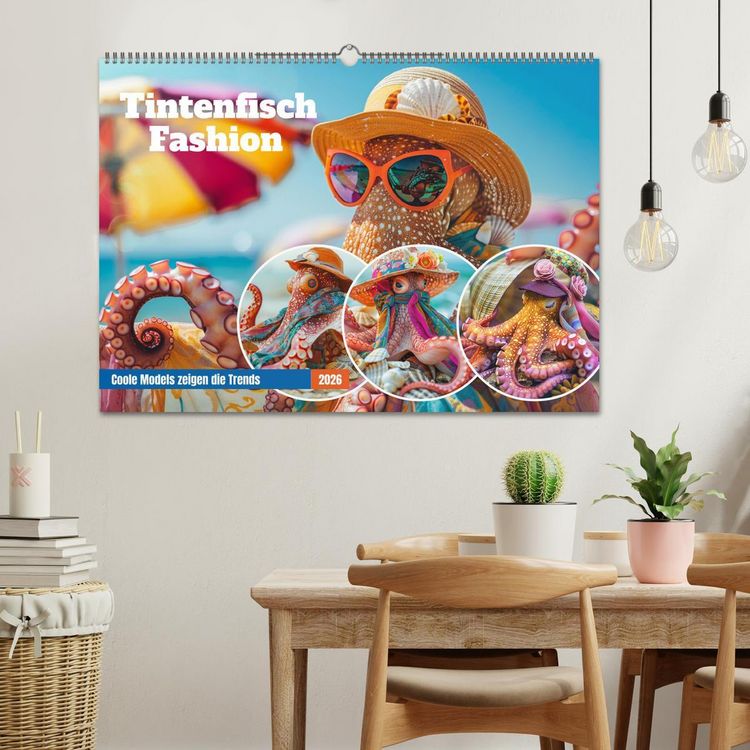 Produktbild: Tintenfisch Fashion. Coole Models zeigen die Trends (Wandkalender 2026 DIN A2 quer), CALVENDO Monatskalender