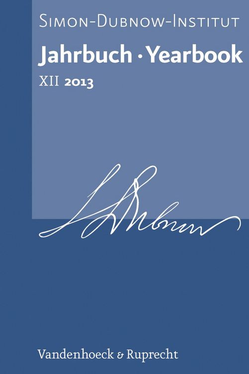 Produktbild: Jahrbuch des Simon-Dubnow-Instituts / Simon Dubnow Institute Yearbook XII/2013