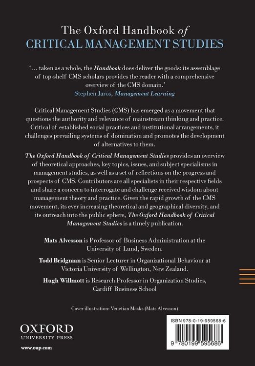 Produktbild: The Oxford Handbook of Critical Management Studies