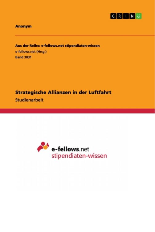 Produktbild: Strategische Allianzen in der Luftfahrt