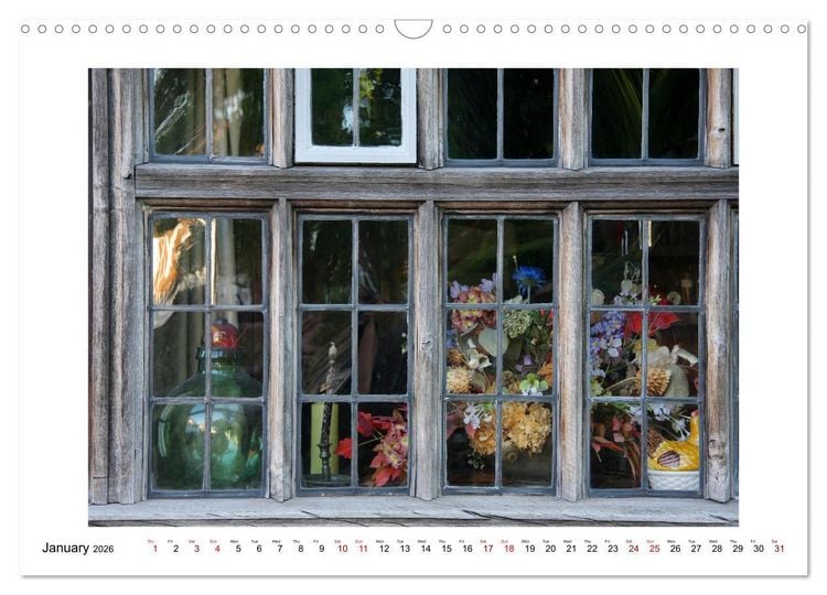 Produktbild: Charming Windows and Doors (Wall Calendar 2026 DIN A3 landscape), CALVENDO 12 Month Wall Calendar