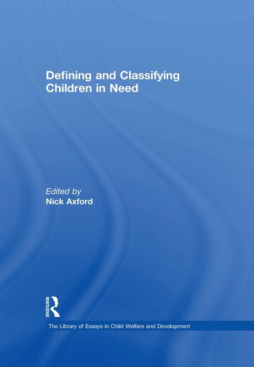Produktbild: Defining and Classifying Children in Need