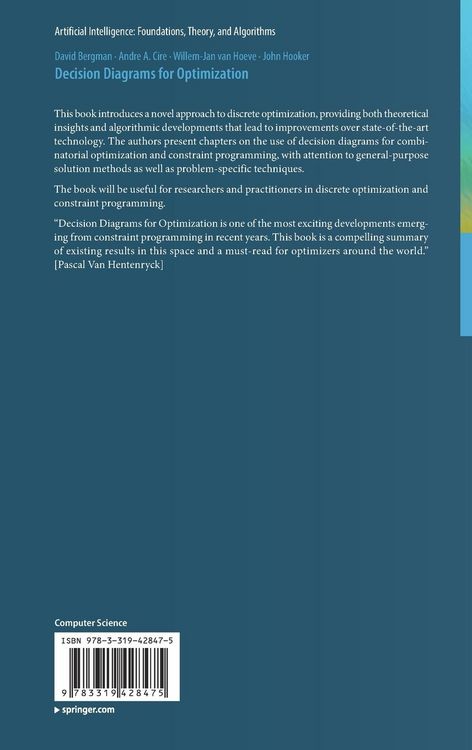Produktbild: Decision Diagrams for Optimization