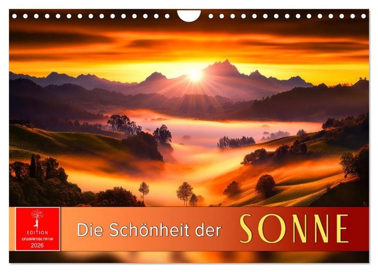 Produktbild: Die Sch&ouml;nheit der Sonne (Wandkalender 2026 DIN A4 quer), CALVENDO Monatskalender