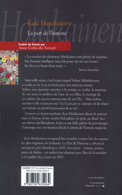 Produktbild: La part de l'homme