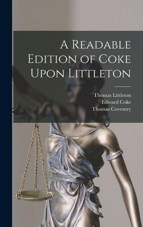 Produktbild: A Readable Edition of Coke Upon Littleton