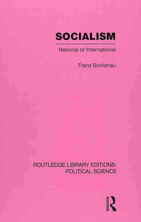 Produktbild: Borkenau, F: Socialism National or International Routledge L