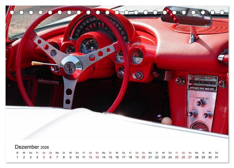Produktbild: Klassische Armaturenbretter (Tischkalender 2026 DIN A5 quer), CALVENDO Monatskalender