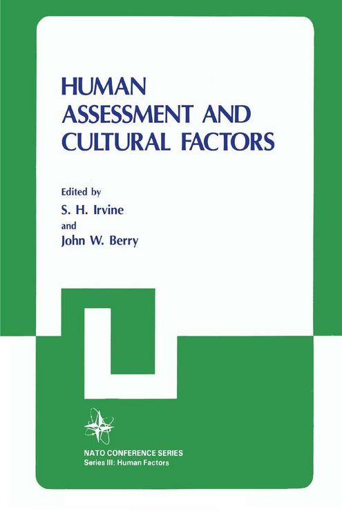 Produktbild: Human Assessment and Cultural Factors