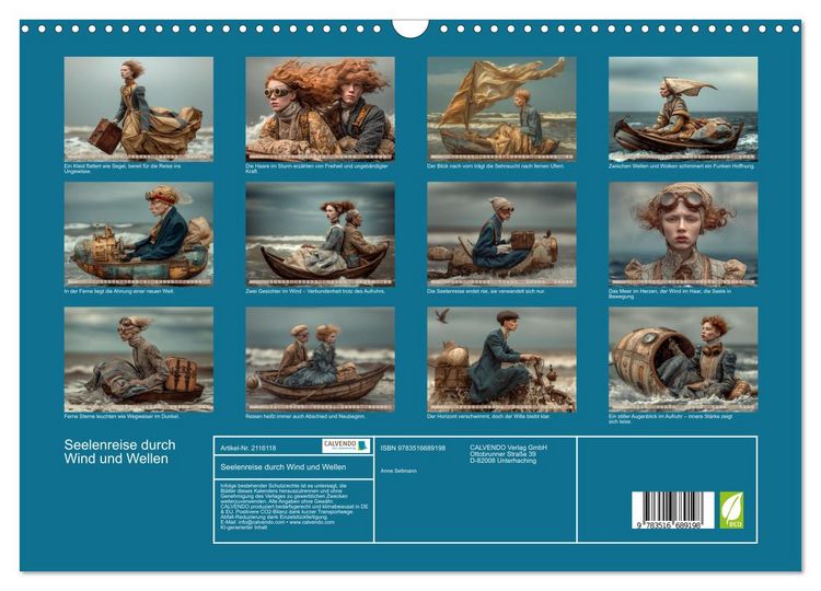 Produktbild: Seelenreise durch Wind und Wellen (Wandkalender 2026 DIN A3 quer), CALVENDO Monatskalender