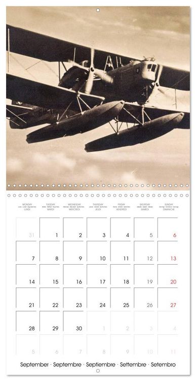 Produktbild: Biplanes on historic postcards (Wall Calendar 2026 12 &times; 12 Inch) CALVENDO 12 Month Wall Calendar