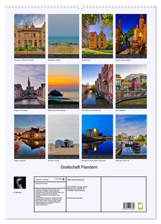Produktbild: Grafschaft Flandern (Wandkalender 2026 DIN A2 hoch), CALVENDO Monatskalender