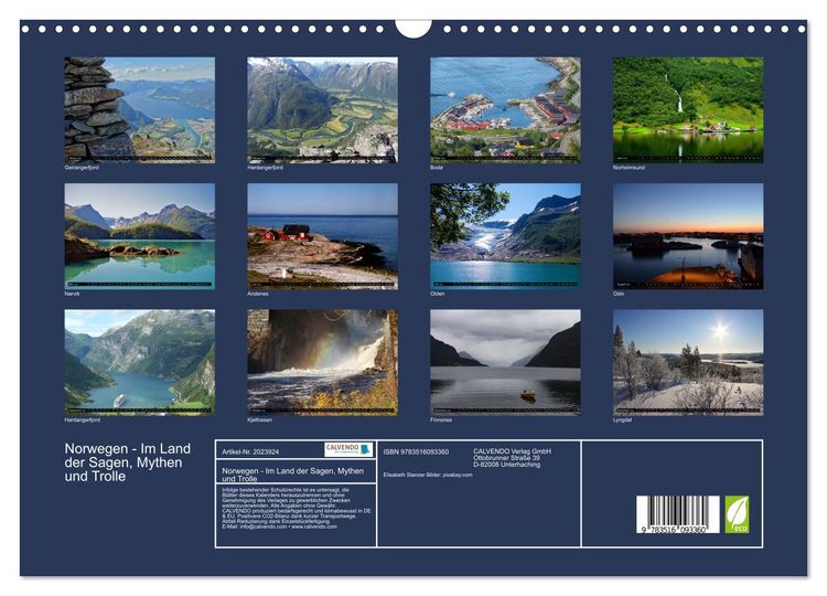 Produktbild: Norwegen - Im Land der Sagen, Mythen und Trolle (Wandkalender 2026 DIN A3 quer), CALVENDO Monatskalender