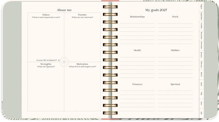 Produktbild: Life Planner Decor Green flow 26/27