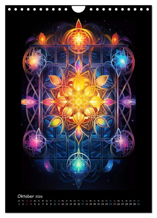 Produktbild: Fractale Mandalas (Wandkalender 2026 DIN A4 hoch), CALVENDO Monatskalender