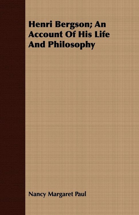 Produktbild: Henri Bergson; An Account Of His Life And Philosophy