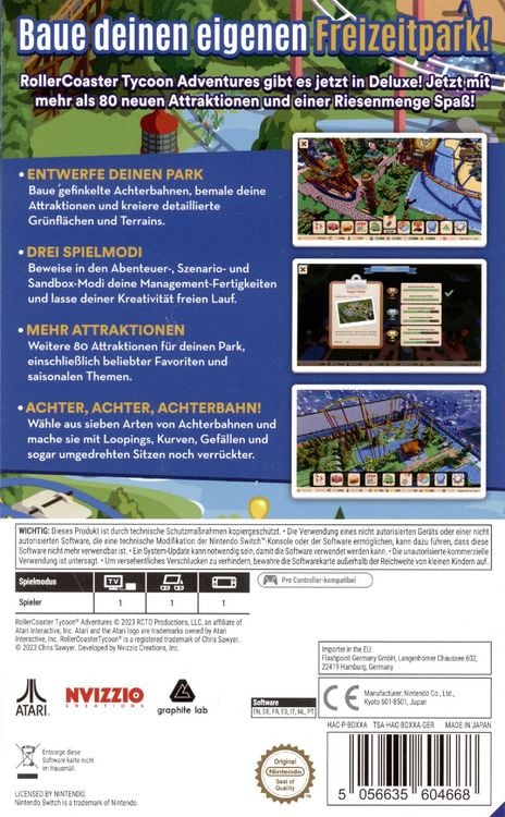 Produktbild: RollerCoaster Tycoon Adventures Deluxe