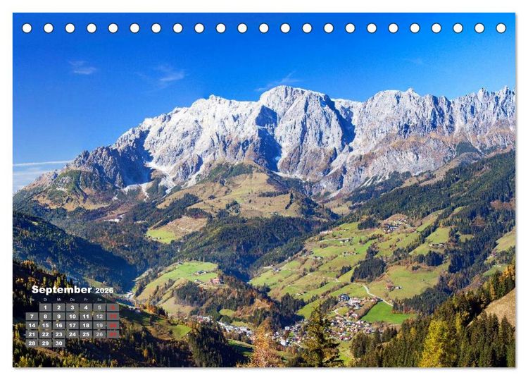 Produktbild: Die weiten T&auml;ler im Salzburger Land (Tischkalender 2026 DIN A5 quer), CALVENDO Monatskalender