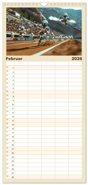 Produktbild: Familienplaner 2026 - Neues aus dem Roboter Sport Club mit 5 Spalten (Wandkalender, 21 x 45 cm) CALVENDO