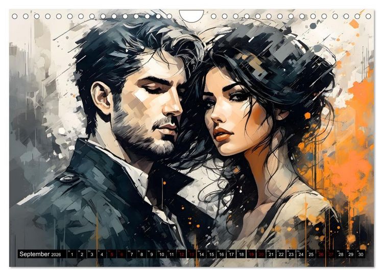 Produktbild: Nostalgische Romanzen - Liebe, Lust und Leidenschaft (Wandkalender 2026 DIN A4 quer), CALVENDO Monatskalender