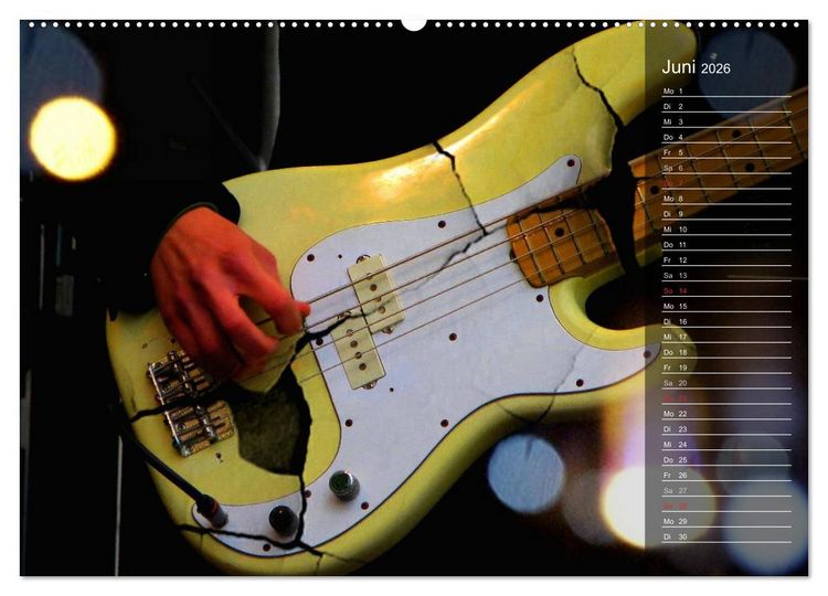 Produktbild: Rockgitarren Power (Wandkalender 2026 DIN A2 quer), CALVENDO Monatskalender