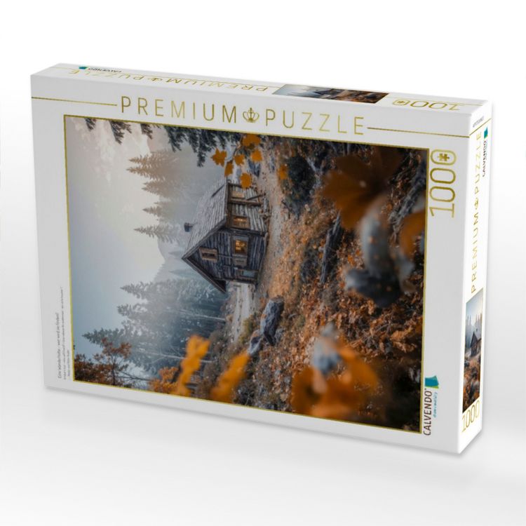 Produktbild: CALVENDO Puzzle Eine Wanderh&uuml;tte - wer wird sie finden? | 1000 Teile Lege-Gr&ouml;&szlig;e 64x48cm Foto-Puzzle f&uuml;r gl&uuml;ckliche Stunden