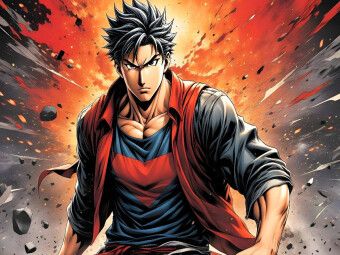 Produktbild: CALVENDO Puzzle Manga Superheld Toma Kurogane - Der Eiserne Schatten | 1000 Teile Lege-Gr&ouml;&szlig;e 64x48cm Foto-Puzzle f&uuml;r gl&uuml;ckliche Stunden