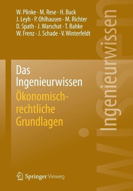 Produktbild: Das Ingenieurwissen: &Ouml;konomisch-rechtliche Grundlagen