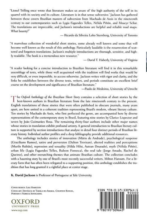 Produktbild: Oxford Anthology of the Brazilian Short Story