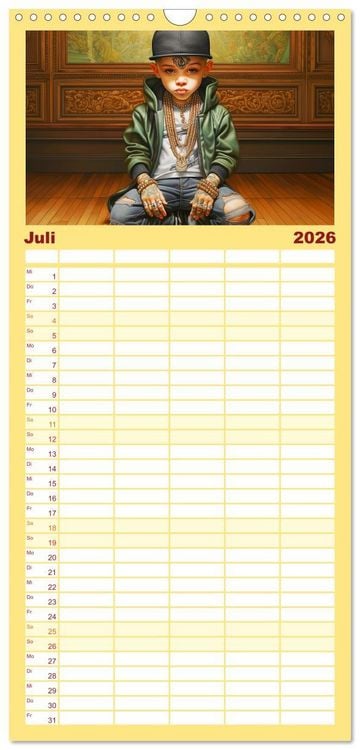 Produktbild: Familienplaner 2026 - Hip Hop Kids. Ein Jahr voller Style und Groove mit 5 Spalten (Wandkalender, 21 x 45 cm) CALVENDO
