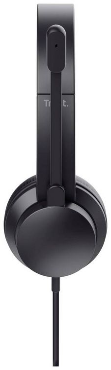 Produktbild: Trust Ayda On Ear Headset kabelgebunden Stereo Schwarz Headset, Lautst&auml;rkeregelung, Mikrofon-Stummschaltung Computer