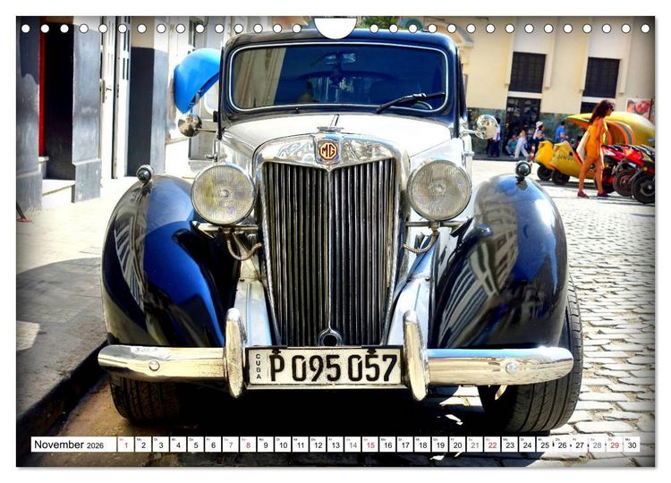 Produktbild: MG Classics - Britische Oldtimer in Kuba (Wandkalender 2026 DIN A4 quer), CALVENDO Monatskalender