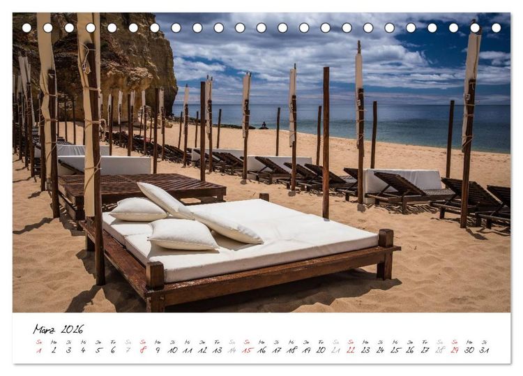 Produktbild: Die portugiesische Atlantikk&uuml;ste - Algarve (Tischkalender 2026 DIN A5 quer), CALVENDO Monatskalender