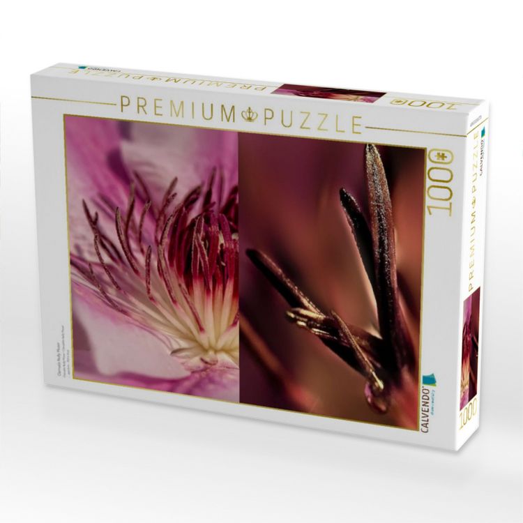 Produktbild: CALVENDO Puzzle Clematis Nelly Moser | 1000 Teile Lege-Gr&ouml;&szlig;e 64x48cm Foto-Puzzle f&uuml;r gl&uuml;ckliche Stunden