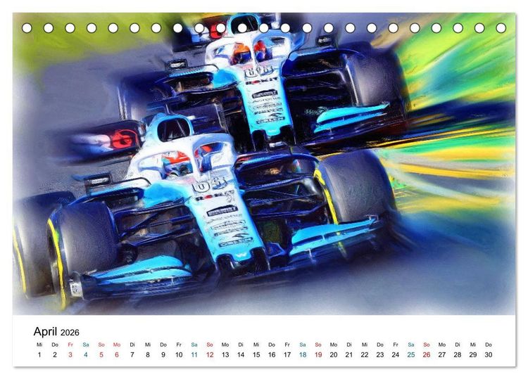 Produktbild: K&ouml;nigsklasse FORMEL 1 (Tischkalender 2026 DIN A5 quer), CALVENDO Monatskalender