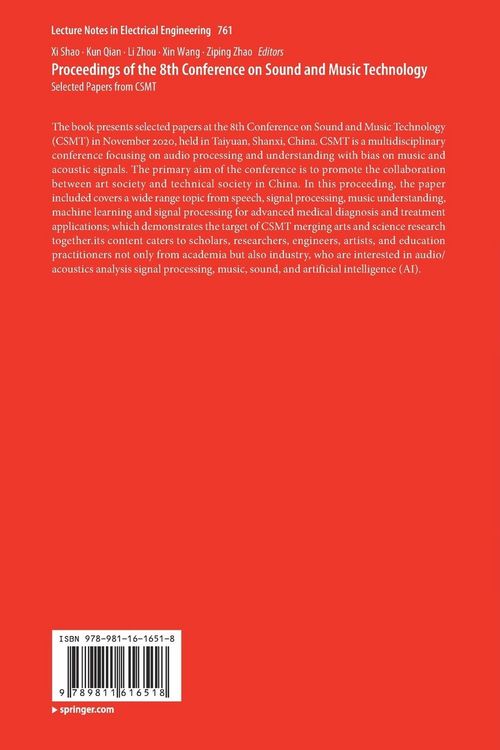 Produktbild: Proceedings of the 8th Conference on Sound and Music Technology